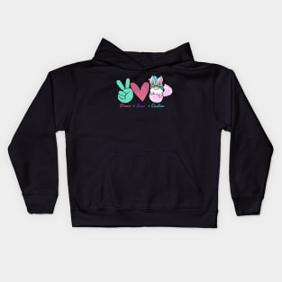 Peace Love Eaester Gnomes Happy Easter Bunny Women Kids Hoodie